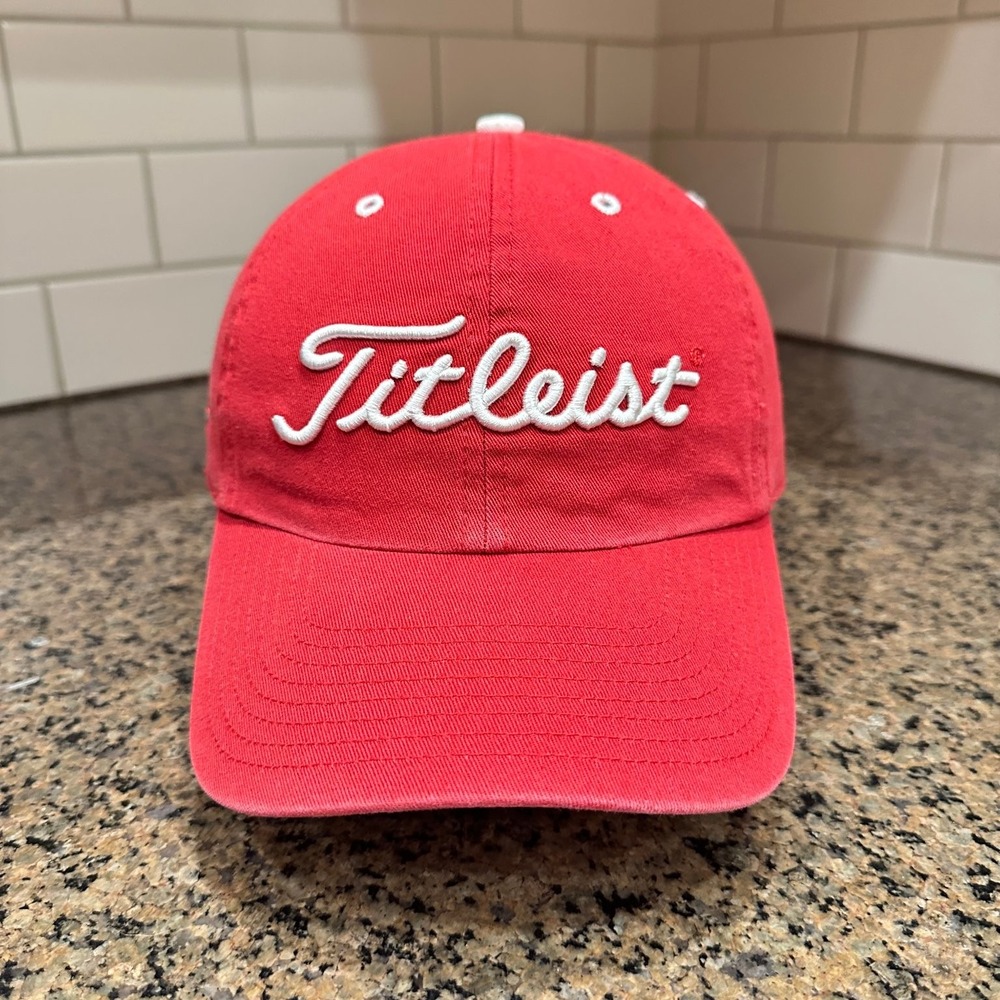 Vtg Utah Utes Titleist Twins Baseball Cap Adjustable Red Collegiate Golf Hat